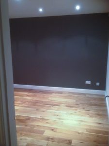 Empty Room with Monument Grey Wall