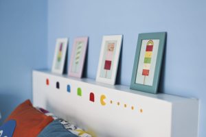 Ikea Hack Children's cabin bed & bedroom makeover finishing touches Ikea Lolly pop prints