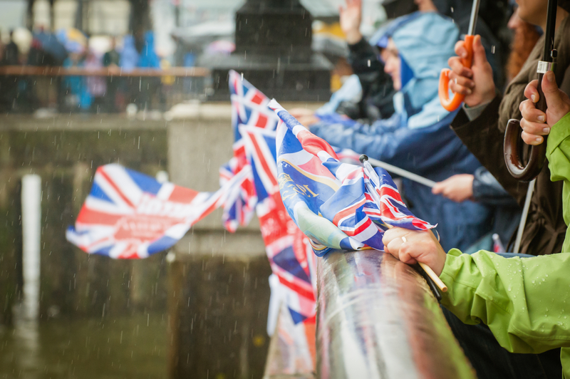 Very British Problems British Flags in the rain