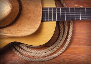 Country Music hat rope guitar