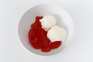 Children's party food Jelly and ice cream