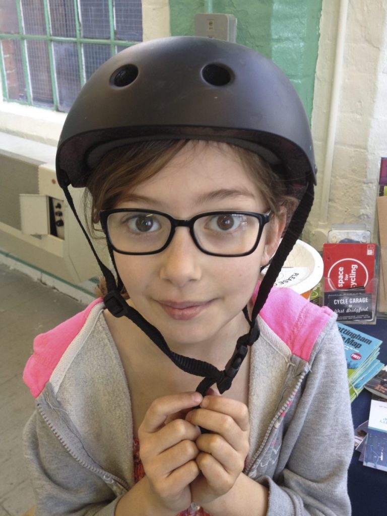 A Helmet from Bike Works Bargain Bin
