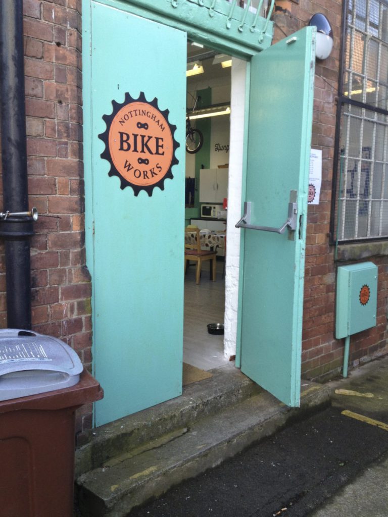 Nottingham Bike Works Entrance