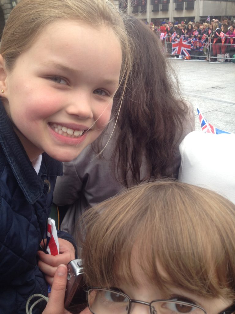 Kids waiting for Queen in Nottingham, Diamond Jubilee