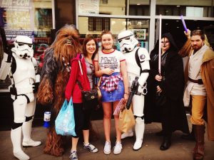 Me and beth and the characters from Star Wars