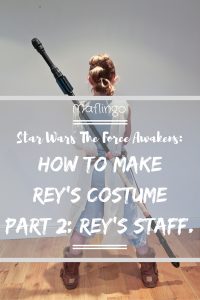 How to make Rey's Staff from Star Wars the Force Awakens on a budget. I used plumbing supplies, cardboard, telephone cable and spray paint.