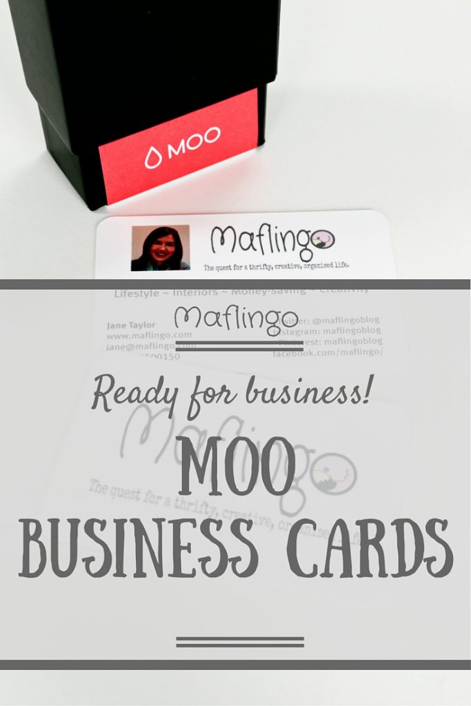 It's official! Maflingo is my blog and I'm a blogger. My business cards tell me so and they arrived last week. I love my Moo cards. They were easy to customise with my Maflingo logo and my profile photo and all of my social media details.
