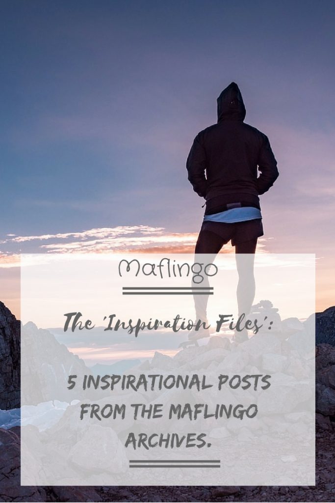 The Inspiration Files. 5 inspirational posts from the Maflingo archives. I choose 5 posts to inspire and move. I say some thank yous to teachers and talk about the search for good news in a broken world. I talk about my top 10 inspirational Wimbledon moments and more.