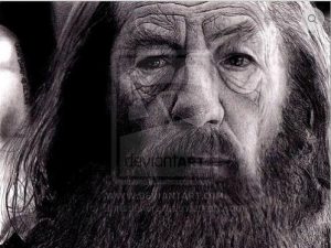 Chris Baker giclee print of Gandalf played by Sir Ian McKellen