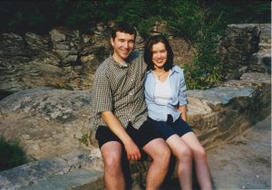 Me and Mr T at the beginning of our married lives, when some of my strange quirks and foibles were yet to be uncovered.