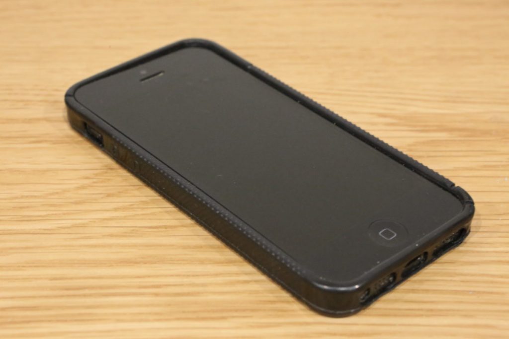 iPhone 4s in black plastic case