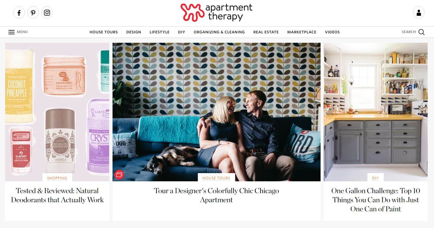 Apartment Therapy Homepage