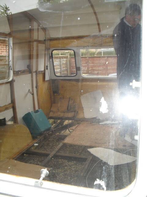 1969 Cheltenham Fawn Renovation Project stripped down interior