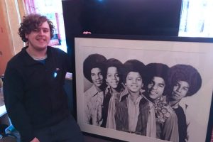 Chris Baker and his Print of The Jacksons