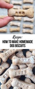 Recipe - How to make homemade personalised bone shaped dog biscuits which are adaptable for dogs with a wheat allergy. Great for gifts for dog lovers. #recipe #dog #dogbiscuit