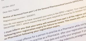 Pharmacy Deregistration Letter
